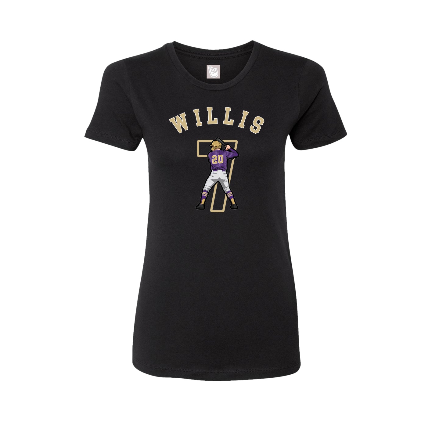 Fitted Women's Tee — Shirsey Arch in Black
