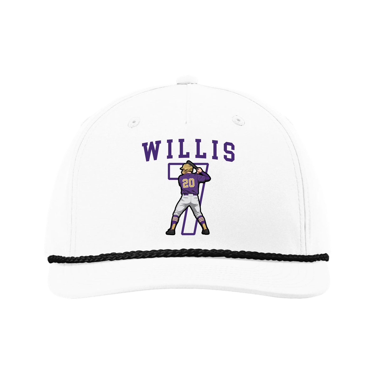 Five-Panel Classic Rope Cap — Shirsey in White