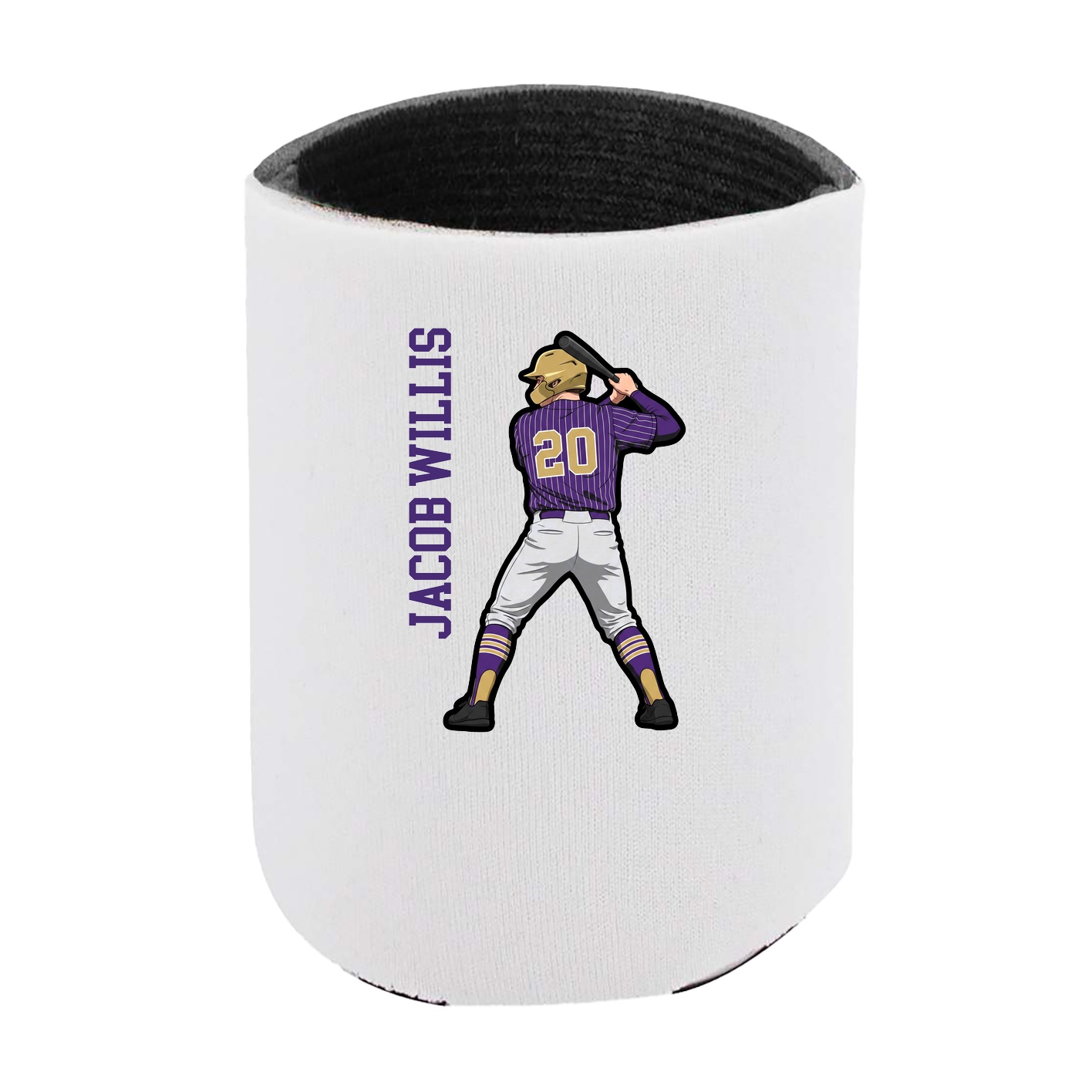 Can Holder — Name Vertical in White