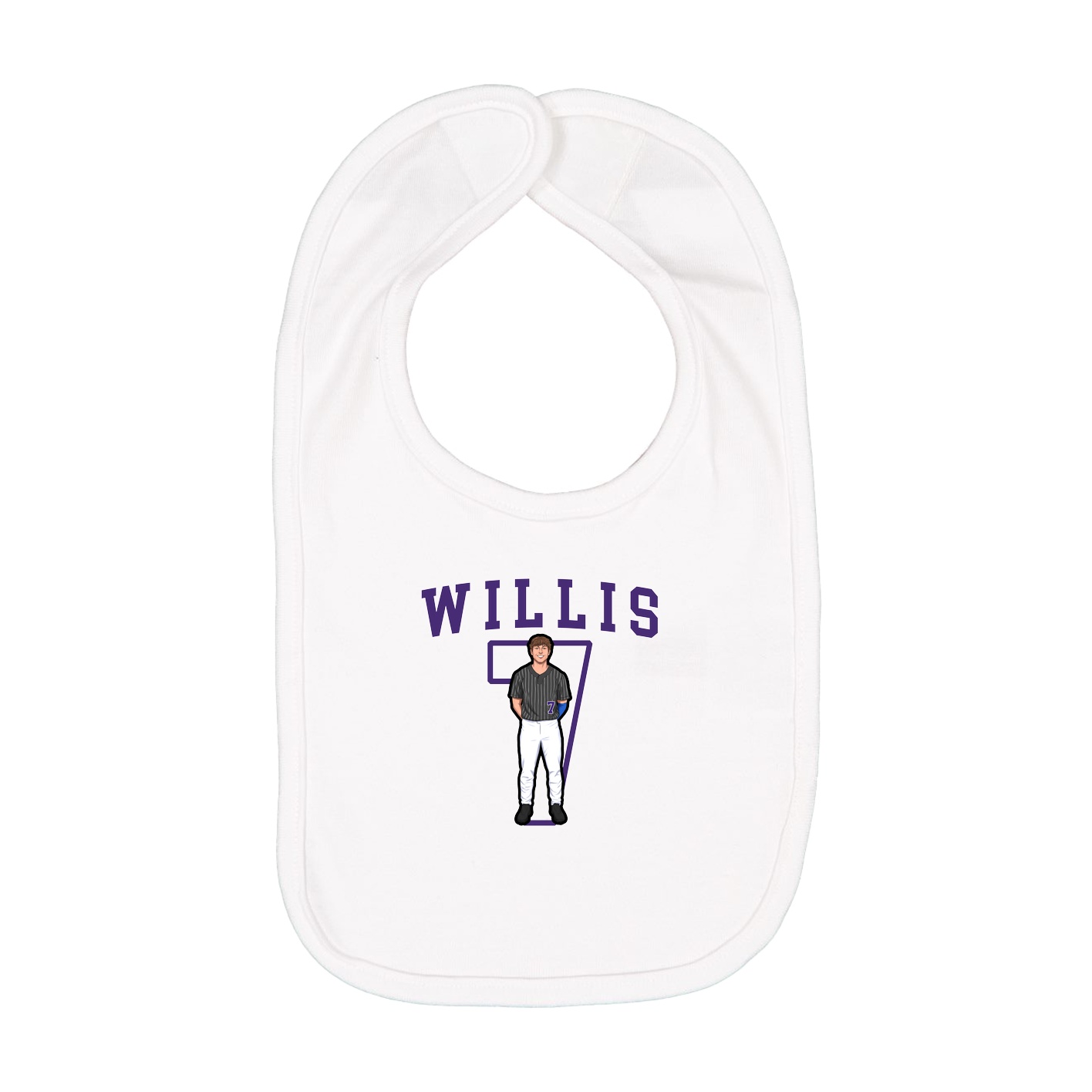Infant Bib — Shirsey in White