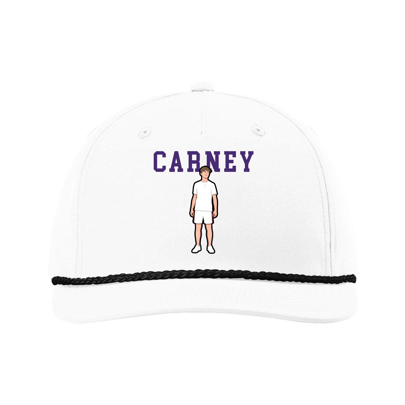 Five-Panel Classic Rope Cap — Shirsey in White