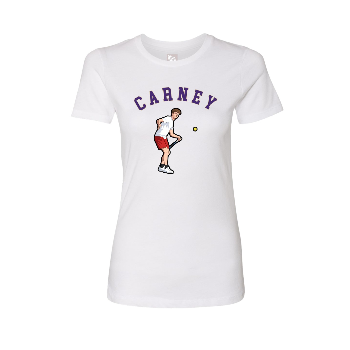 Fitted Women's Tee — Shirsey Arch in White