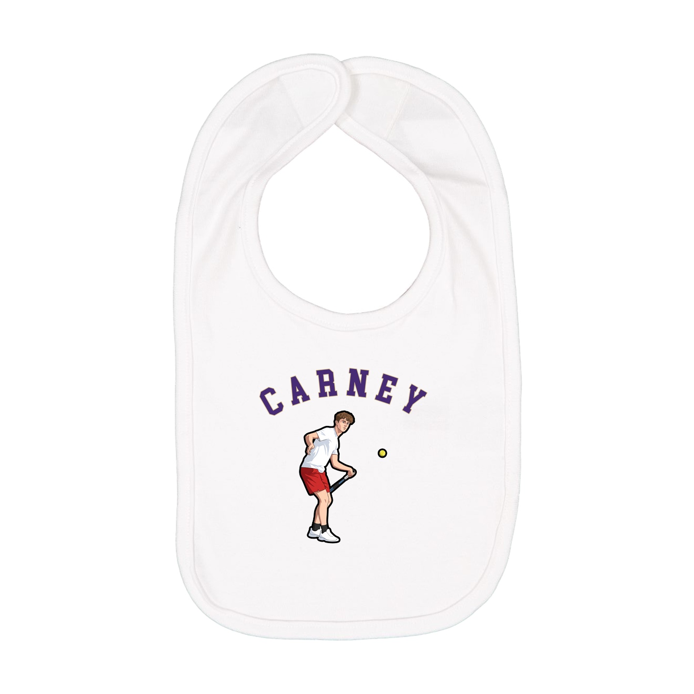 Infant Bib — Shirsey Arch in White