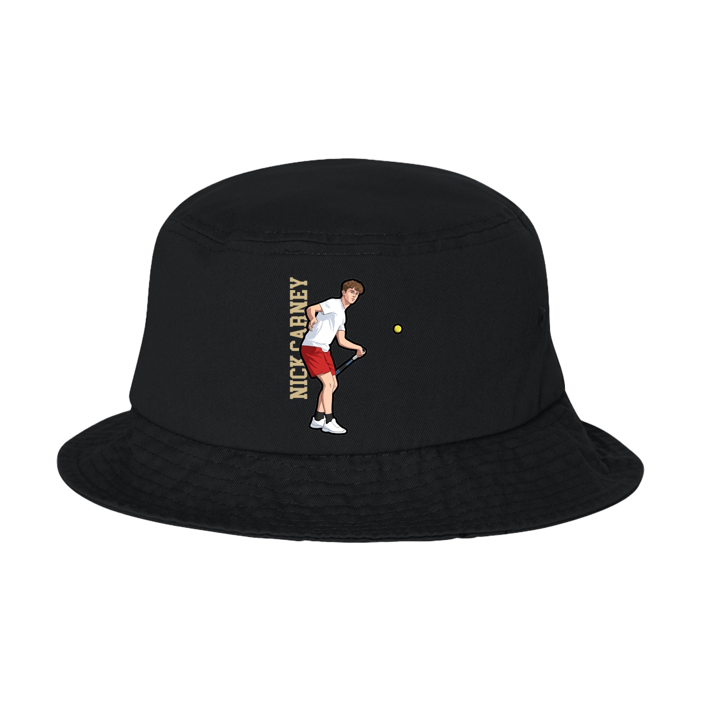 Bucket Cap — Name Vertical in Black