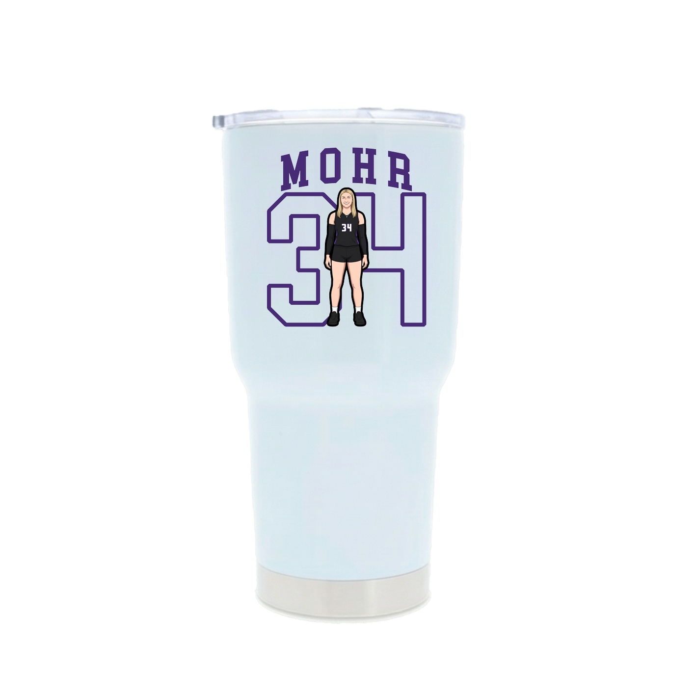 30oz Stainless Steel Tumbler — Shirsey in White