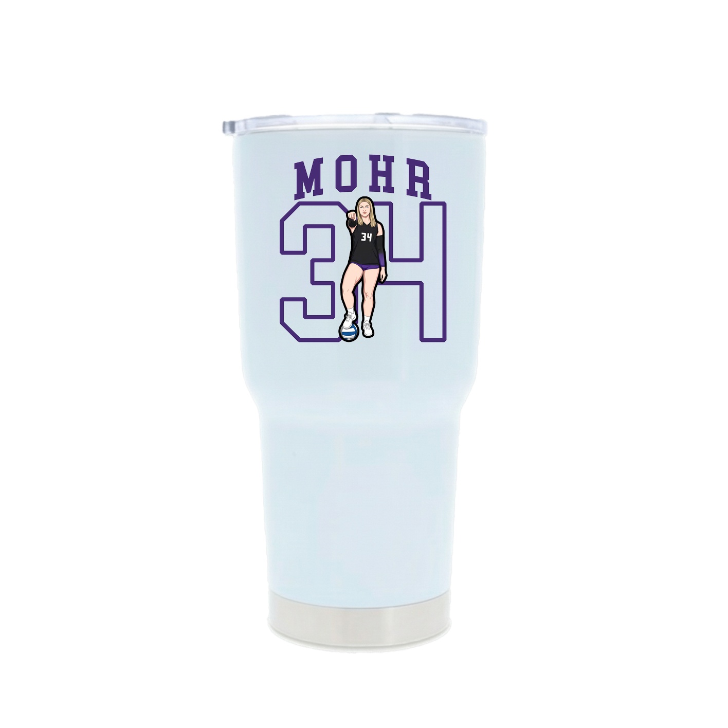 30oz Stainless Steel Tumbler — Shirsey in White