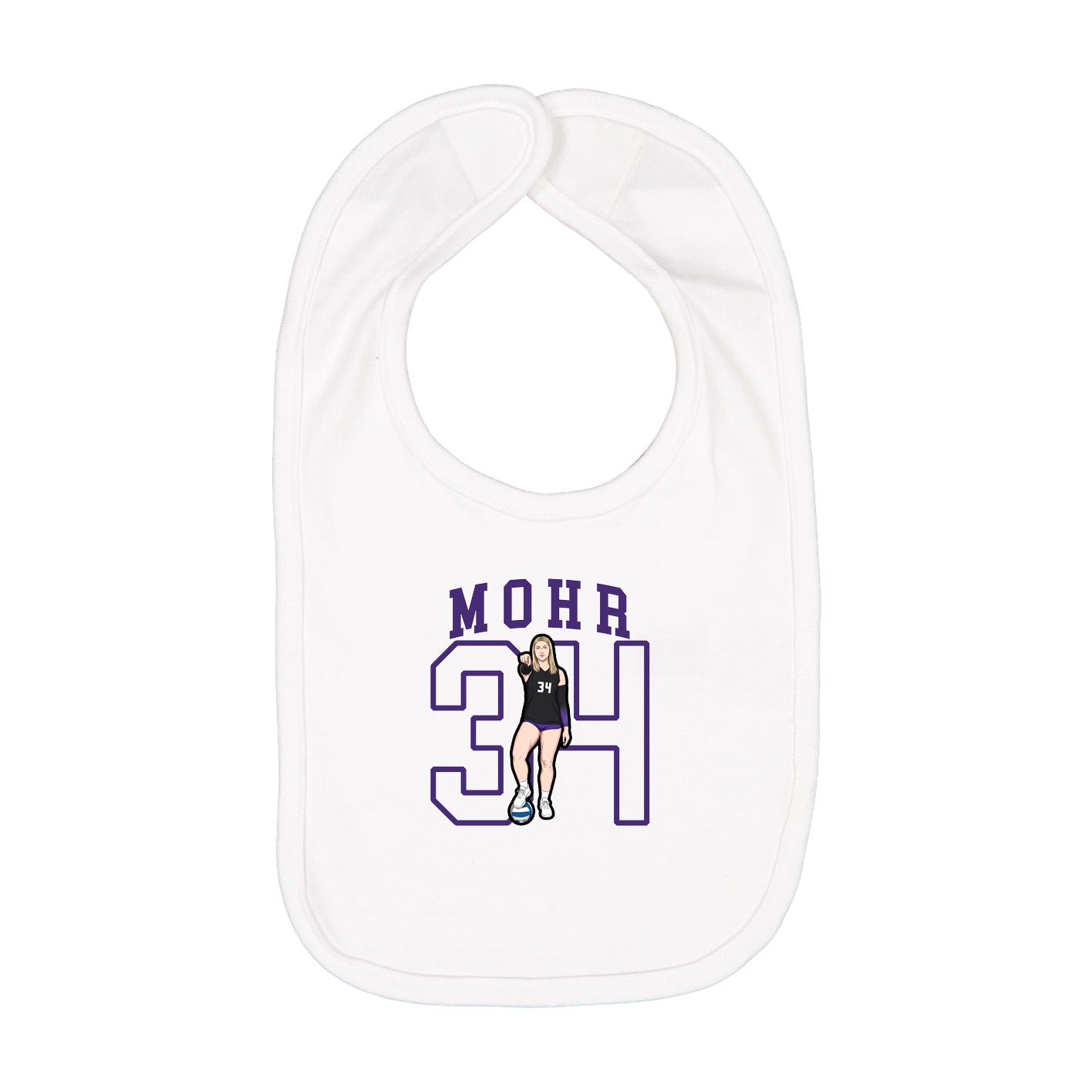 Infant Bib — Shirsey in White