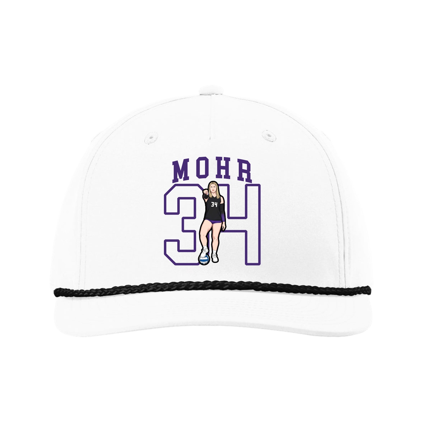 Five-Panel Classic Rope Cap — Shirsey in White