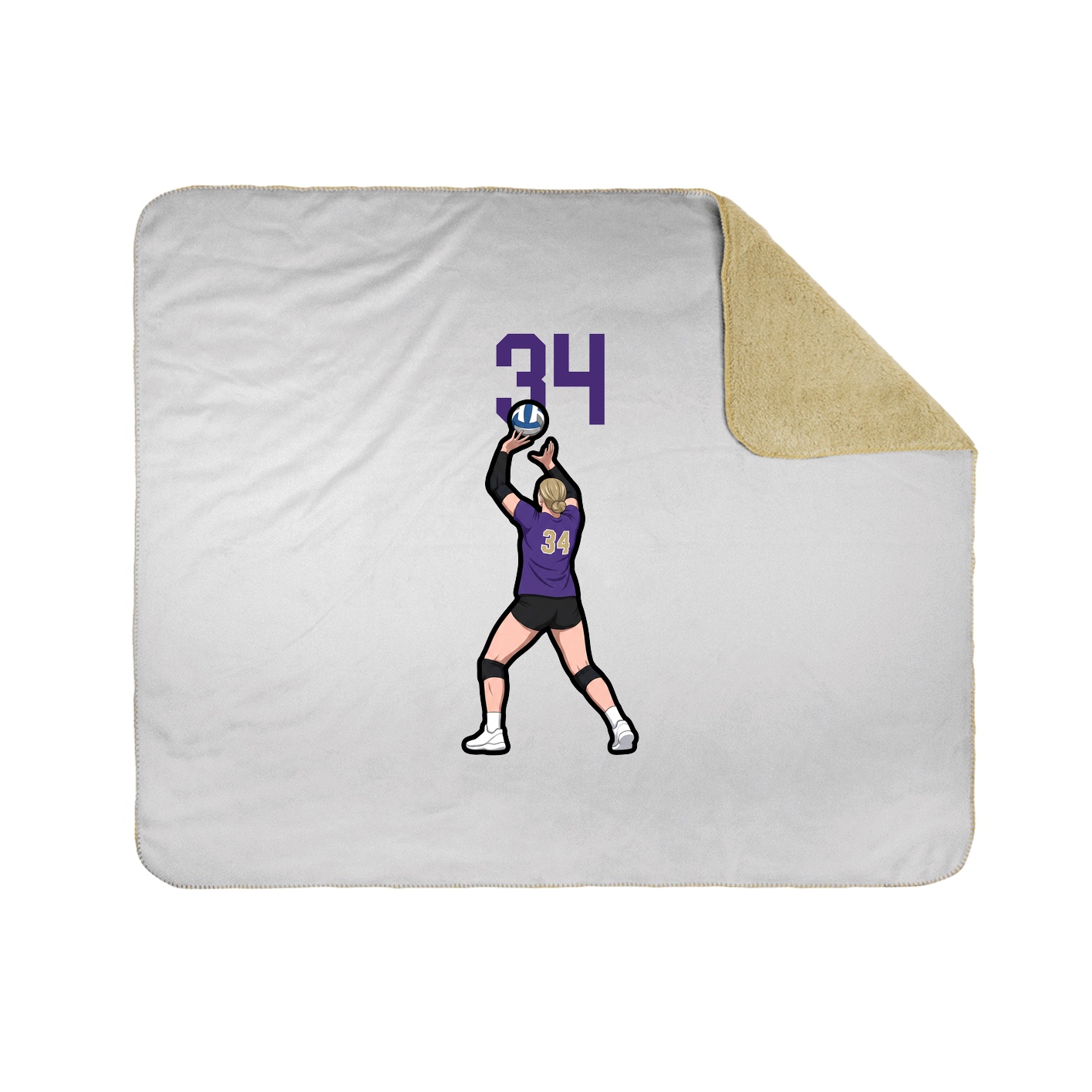 Throw Blanket — Number Top in White