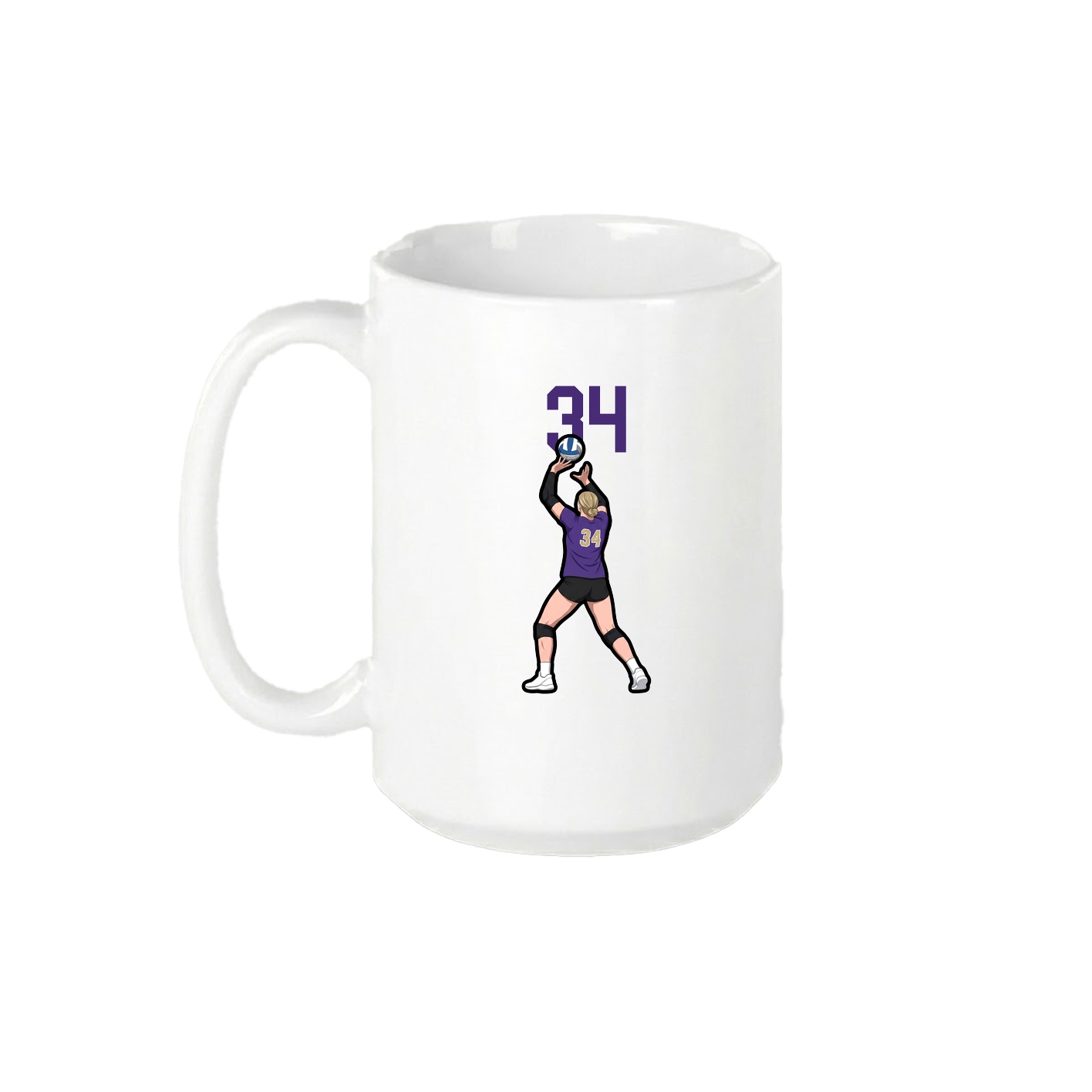 15oz Coffee Mug — Number Top in White