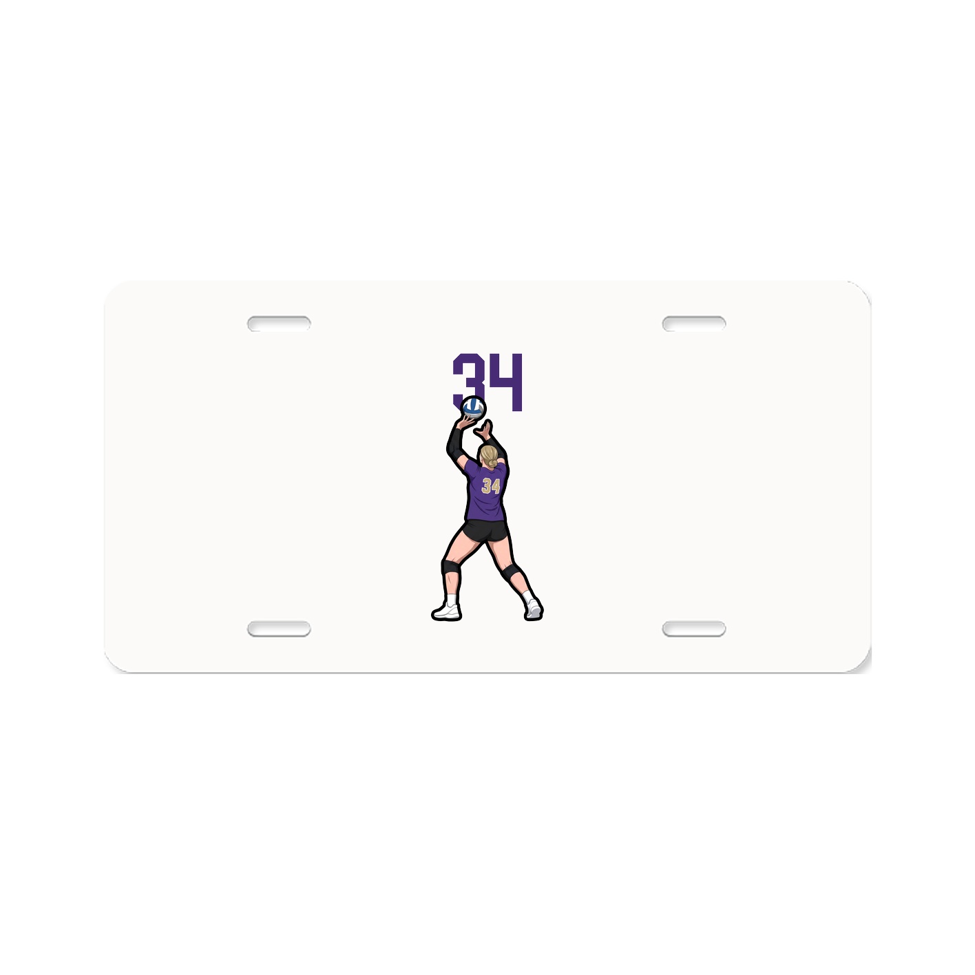 License Plate — Number Top in Classic