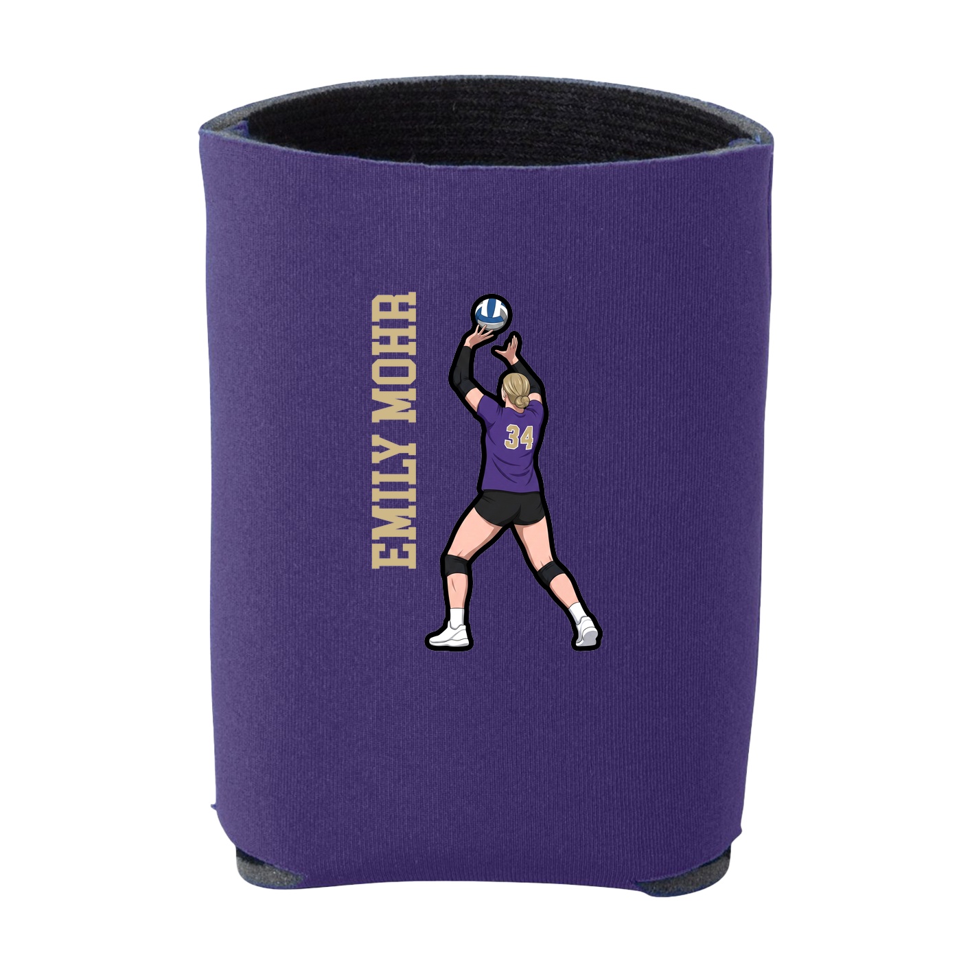 Can Holder — Name Vertical in Purple