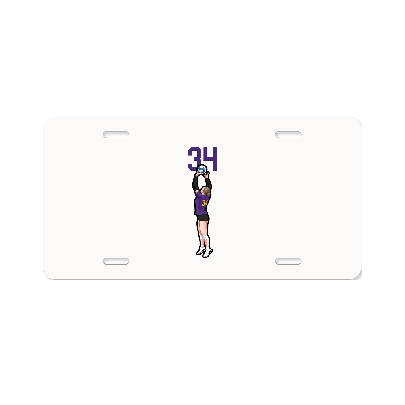 License Plate — Number Top in Classic