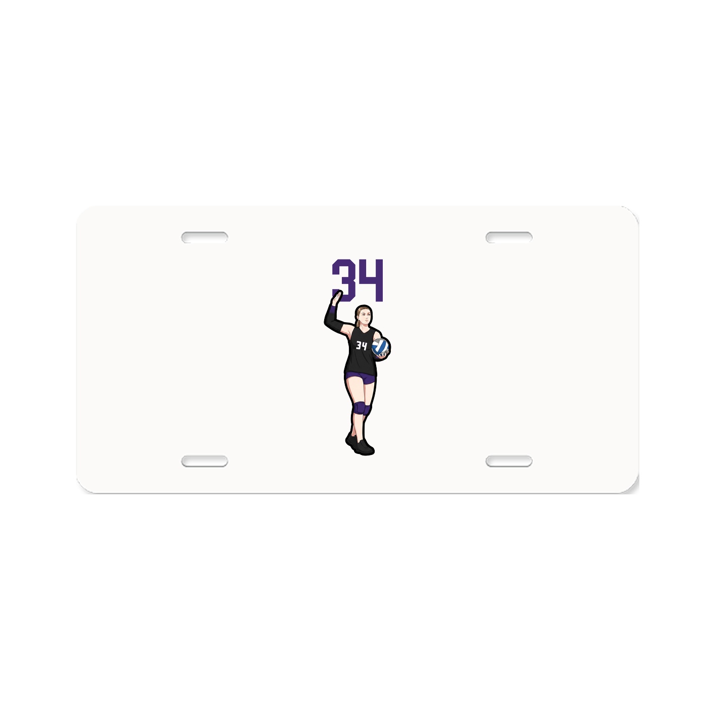 License Plate — Number Top in Classic