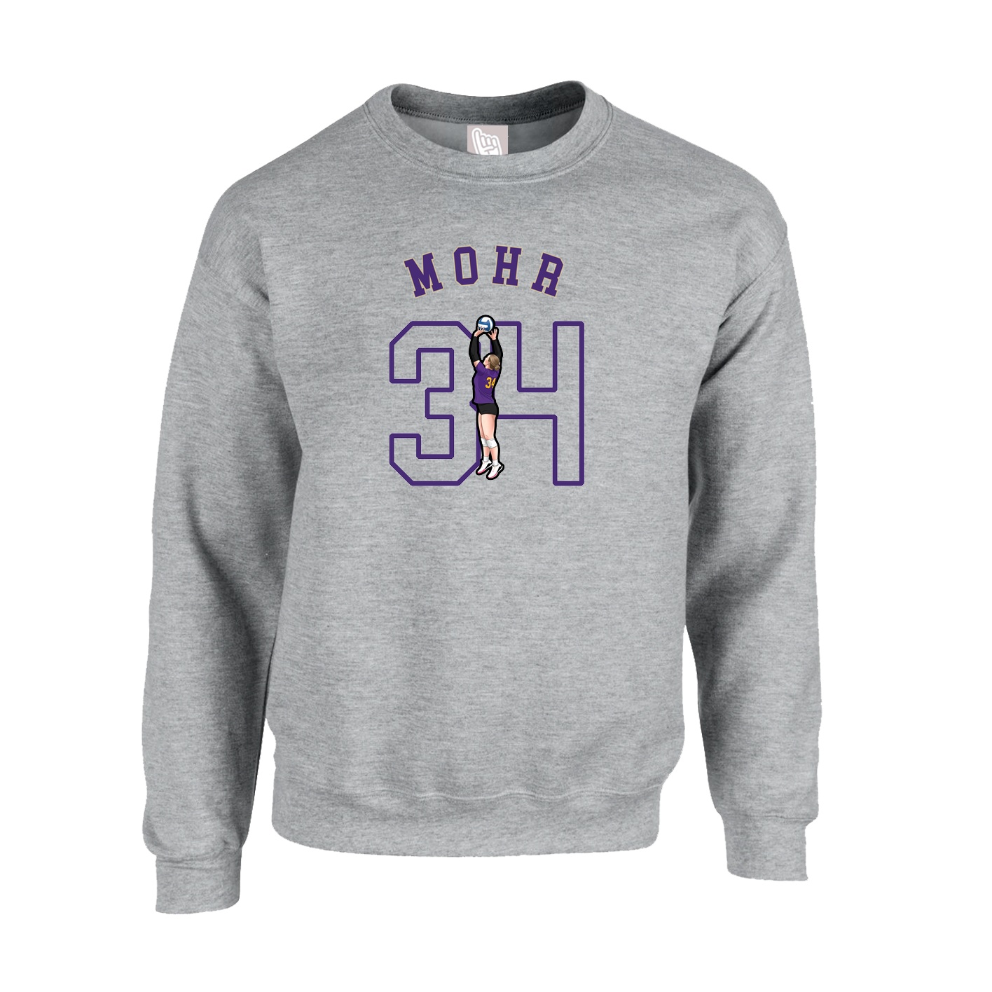 Fleece Crew — Shirsey Arch in Grey