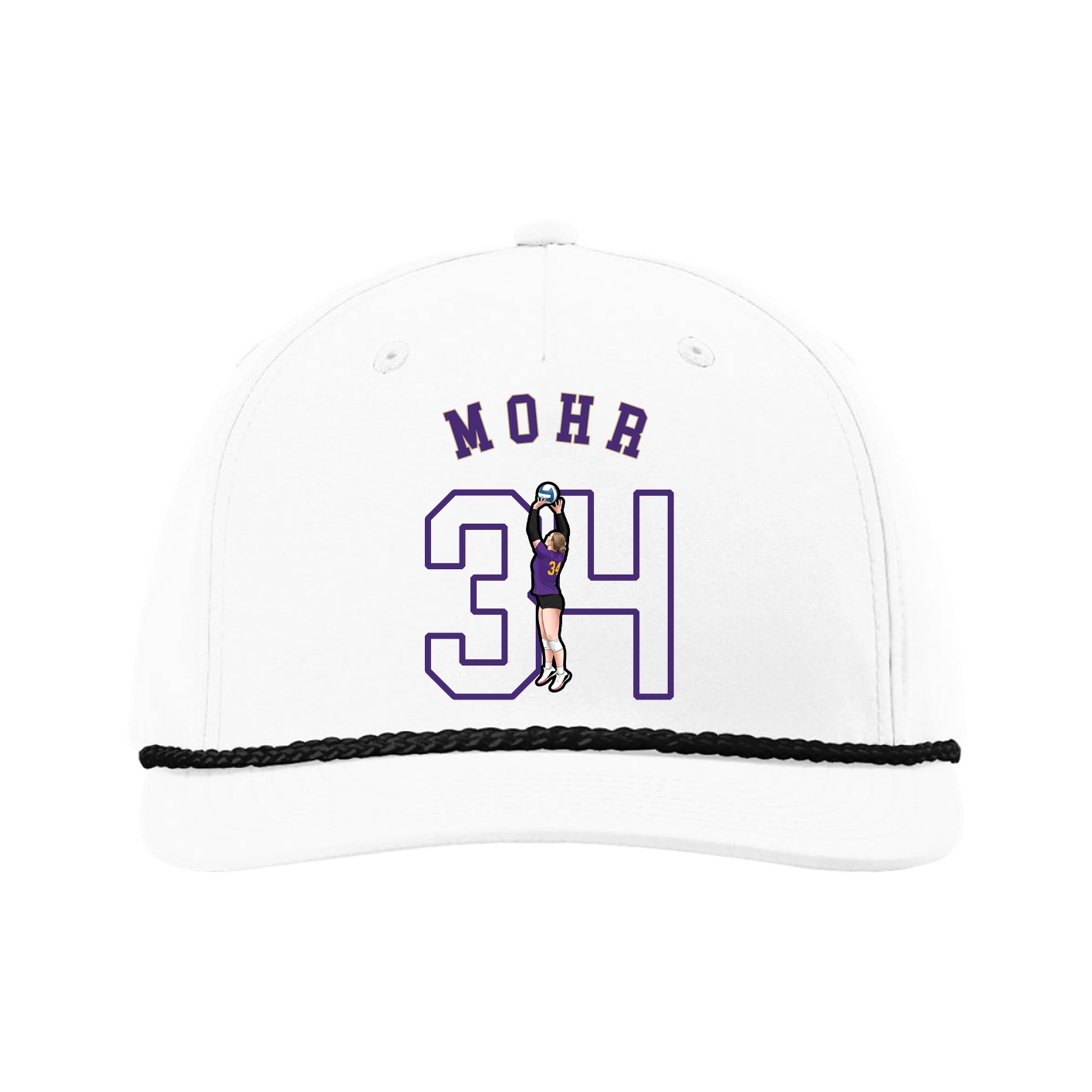 Five-Panel Classic Rope Cap — Shirsey Arch in White