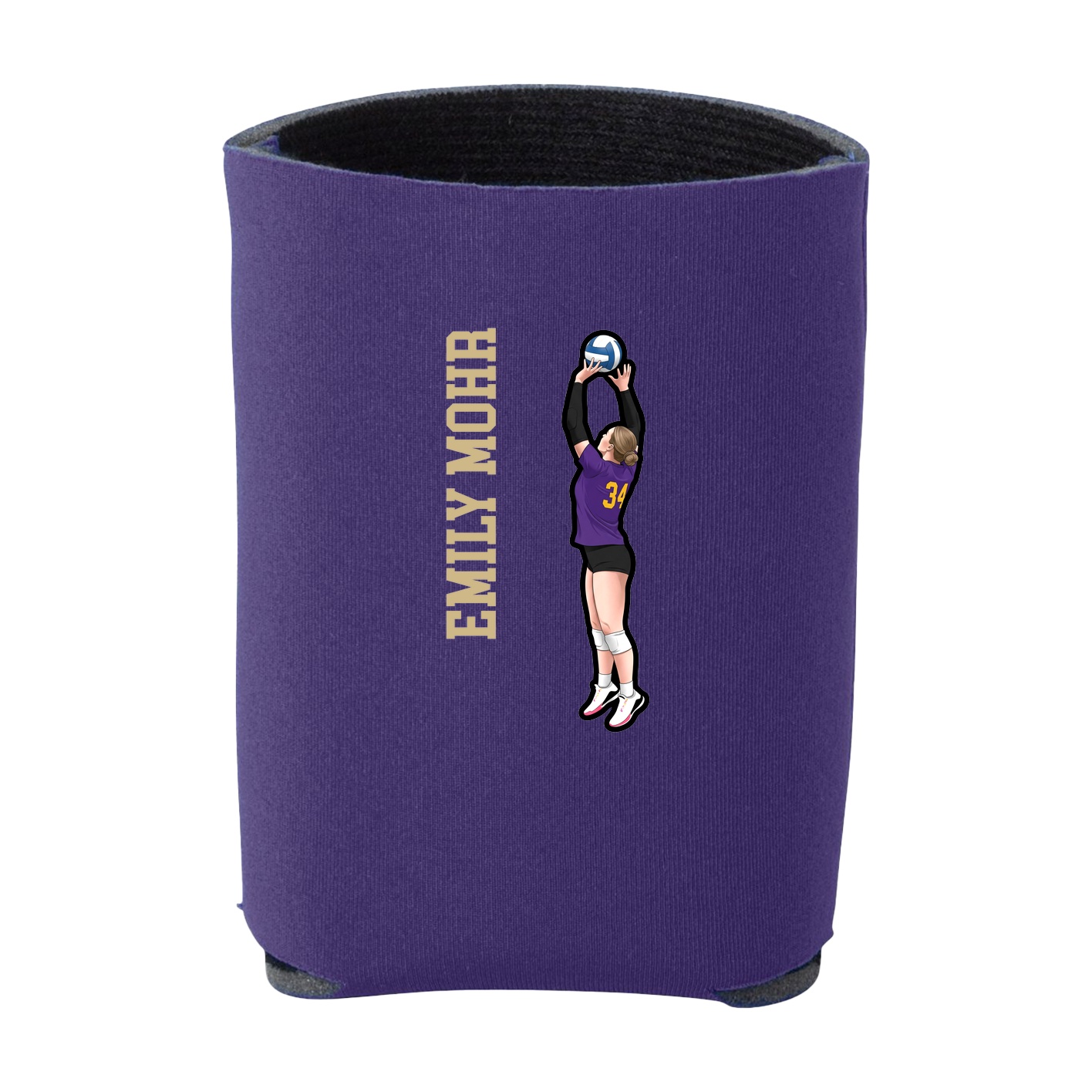Can Holder — Name Vertical in Purple