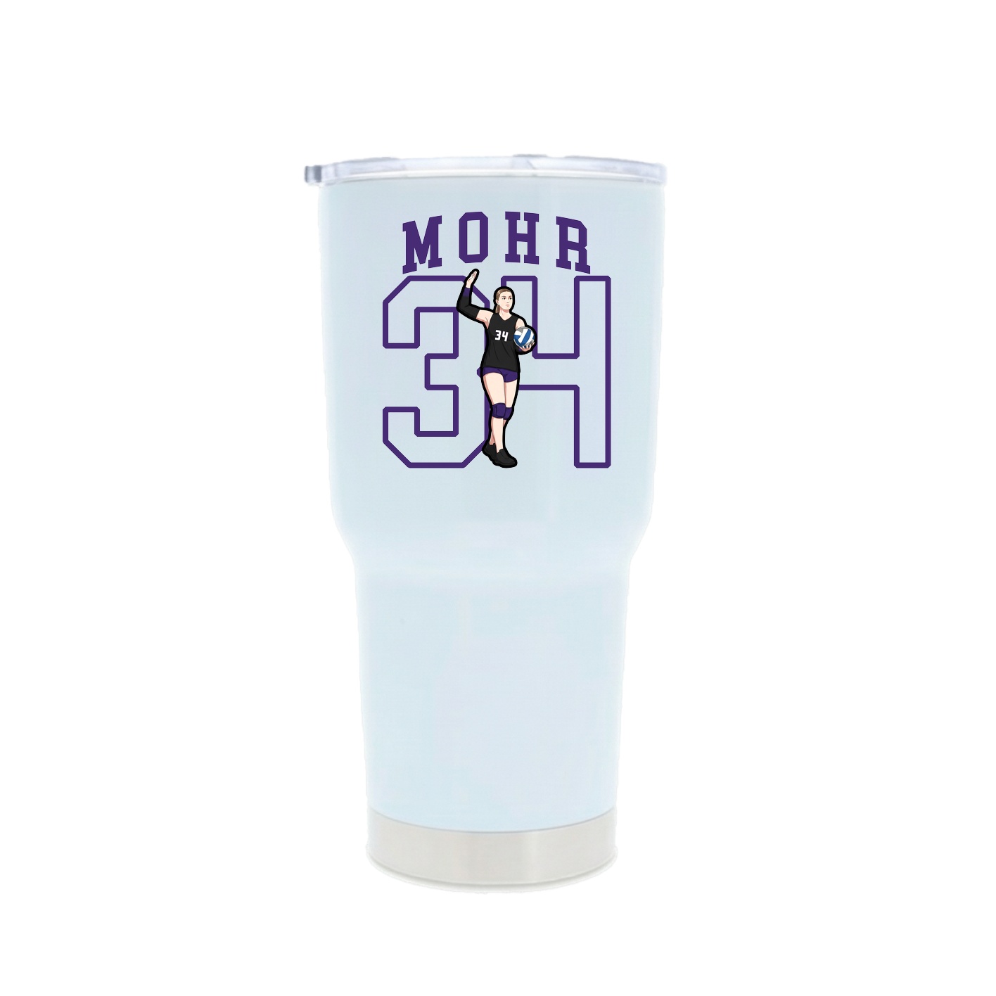 30oz Stainless Steel Tumbler — Shirsey in White