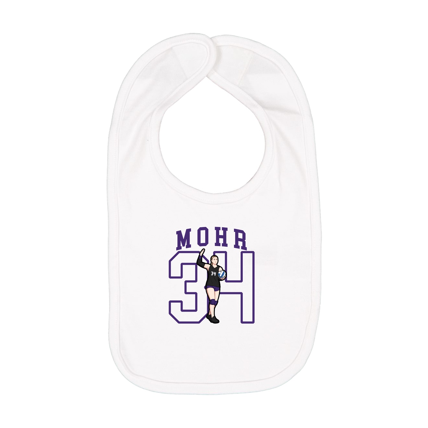 Infant Bib — Shirsey in White