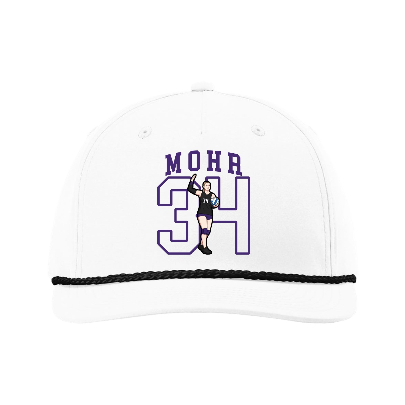 Five-Panel Classic Rope Cap — Shirsey in White