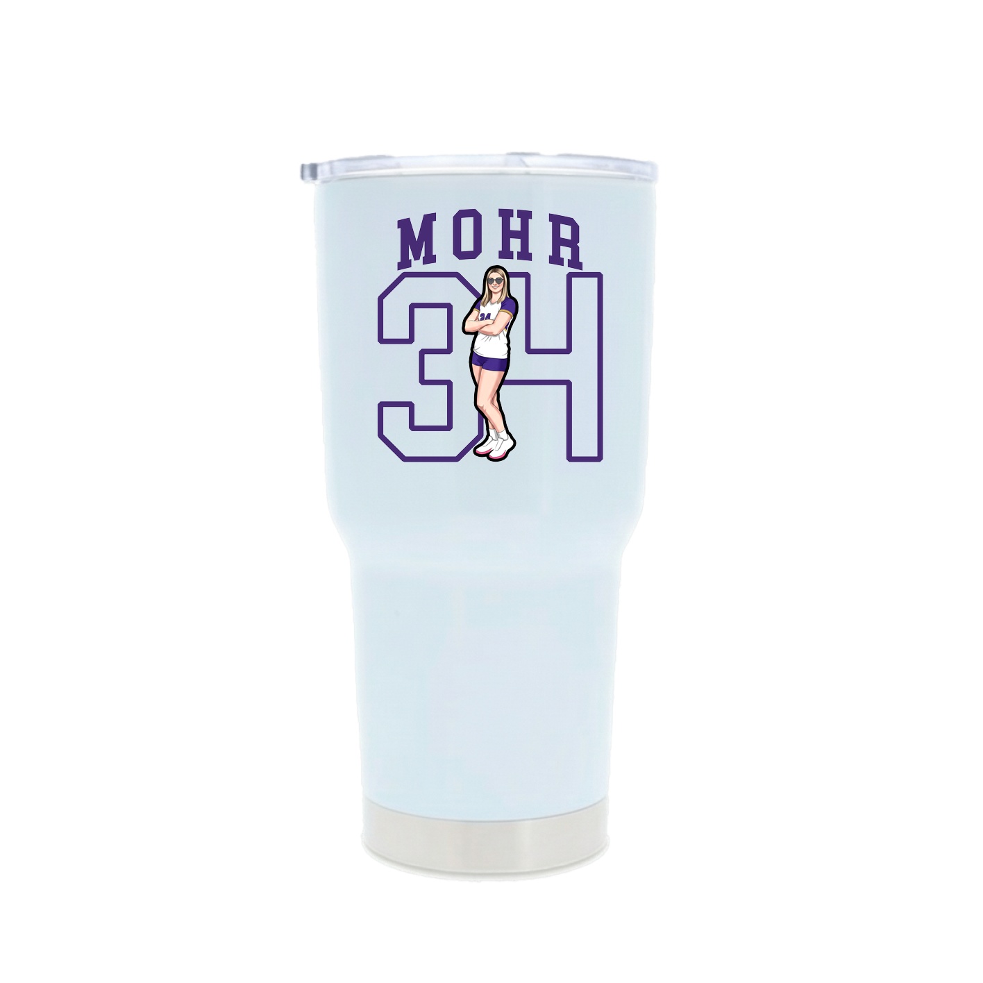 30oz Stainless Steel Tumbler — Shirsey in White