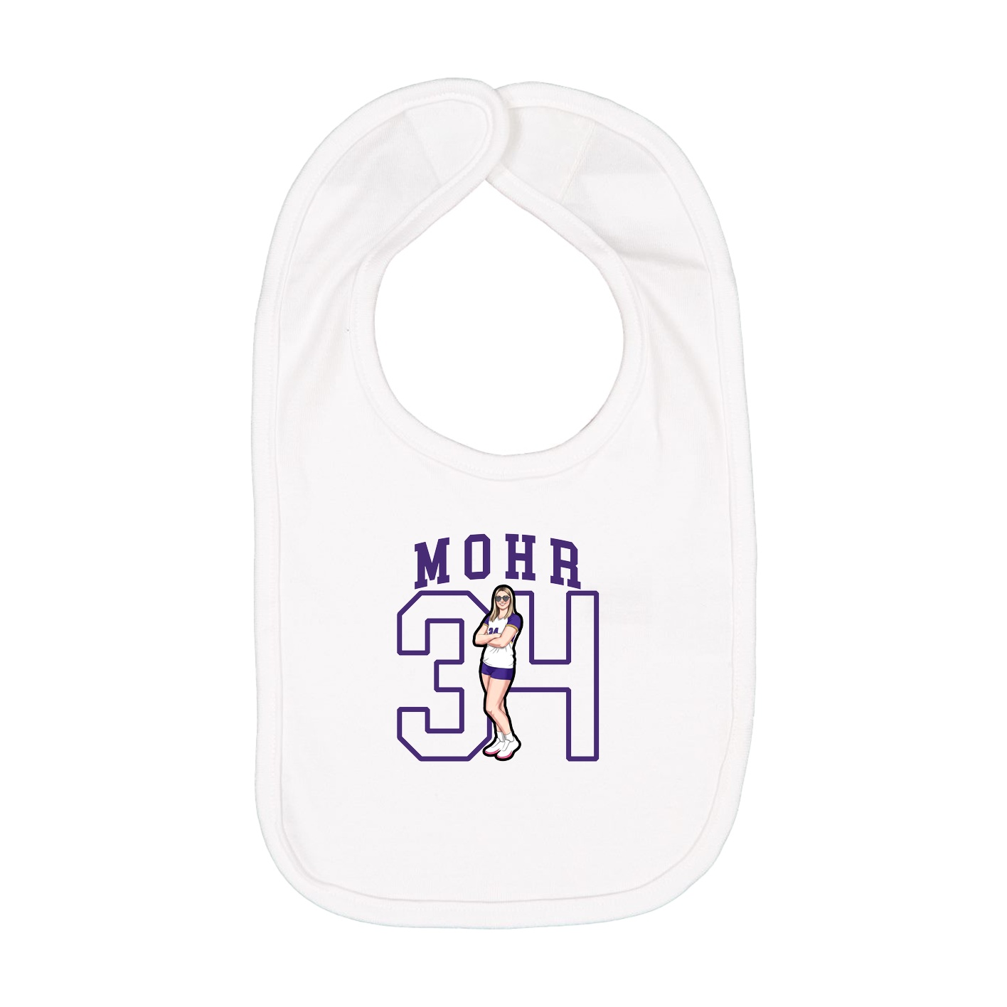 Infant Bib — Shirsey in White