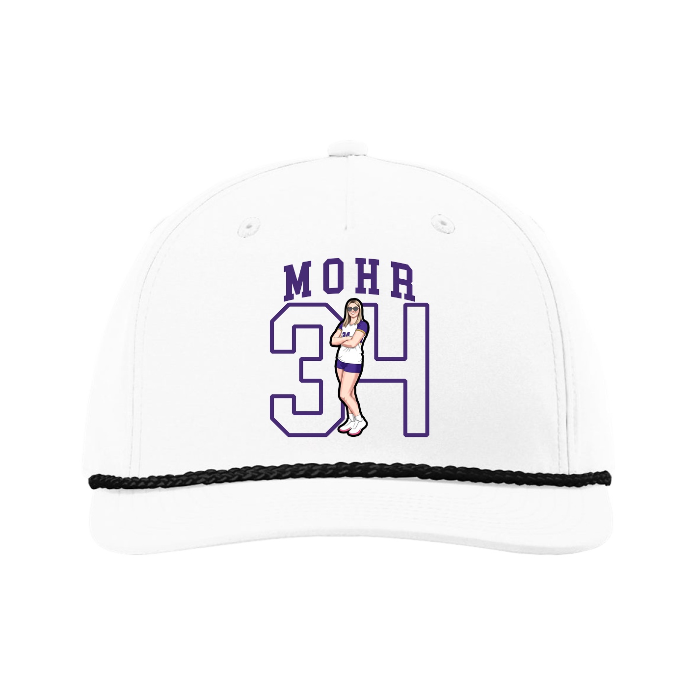 Five-Panel Classic Rope Cap — Shirsey in White