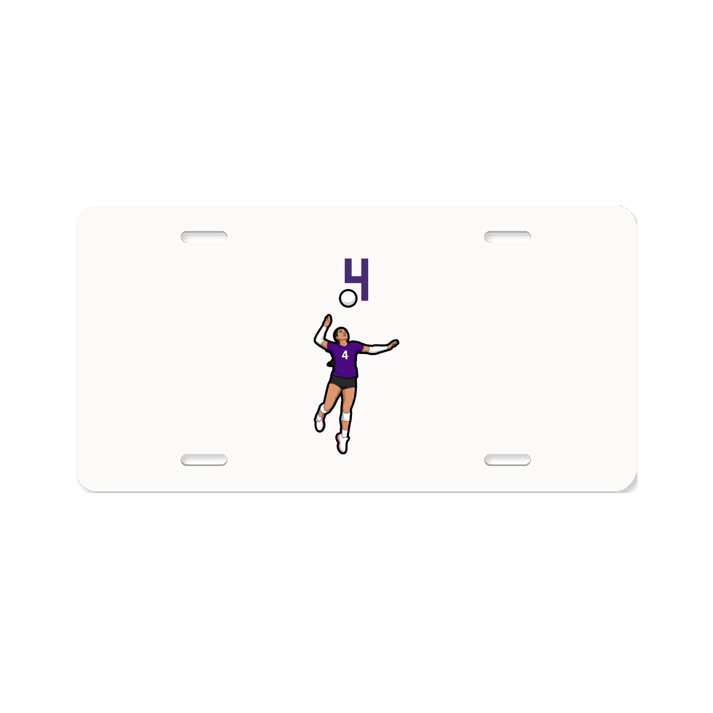 License Plate — Number Top in Classic