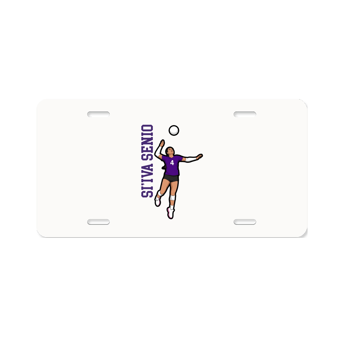 License Plate — Name Vertical in Classic
