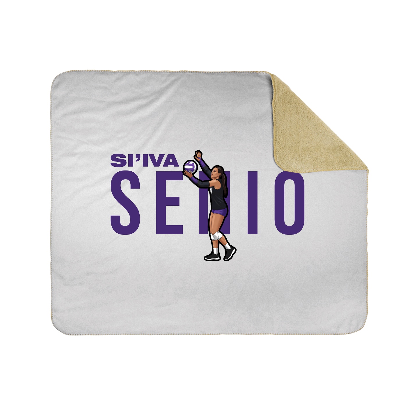 Throw Blanket — Player Name in White