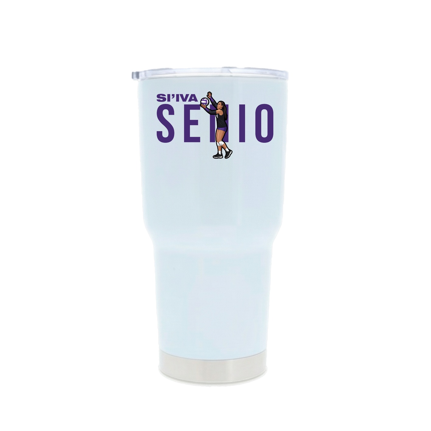30oz Stainless Steel Tumbler — Player Name in White