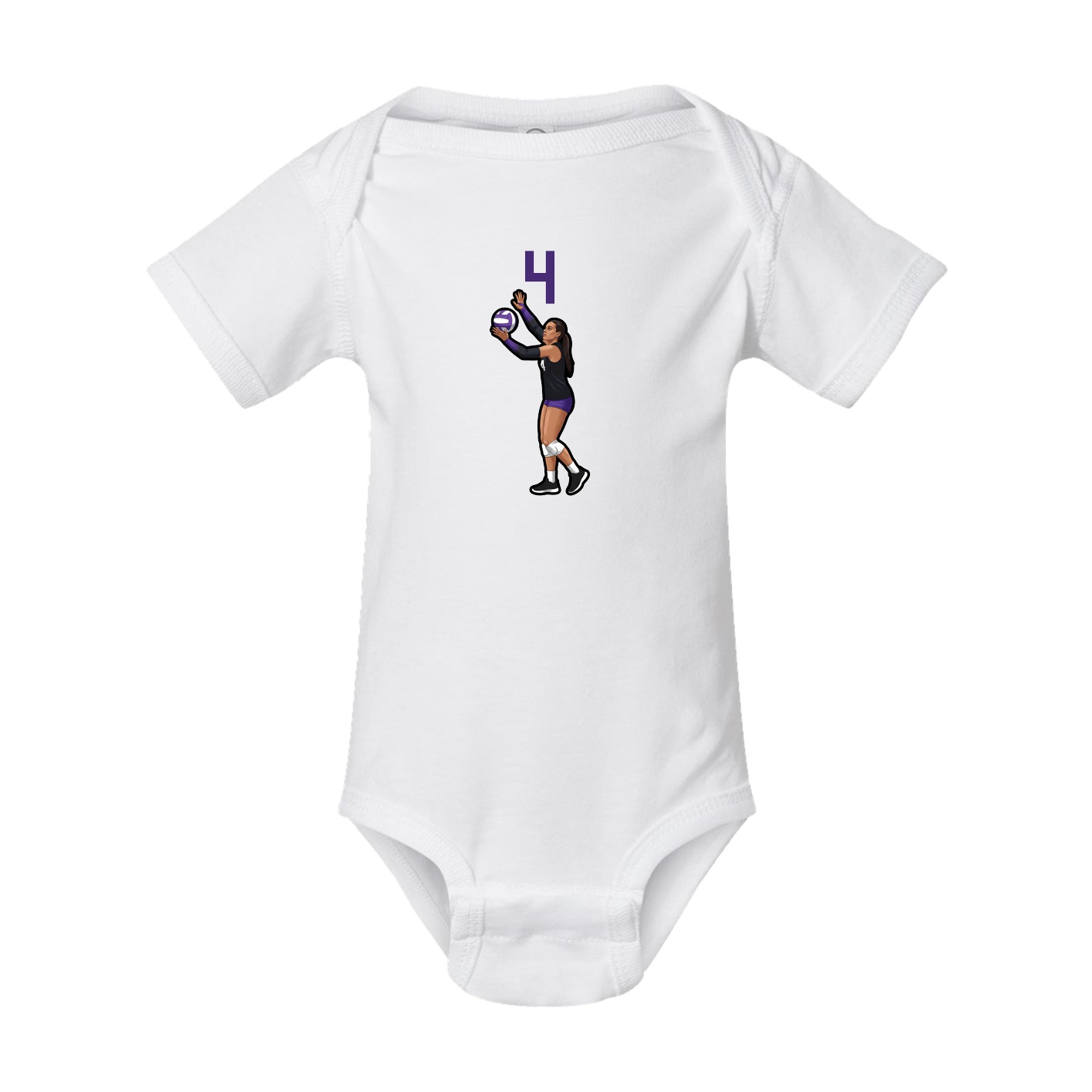 Baby Onesie — Number Top in White