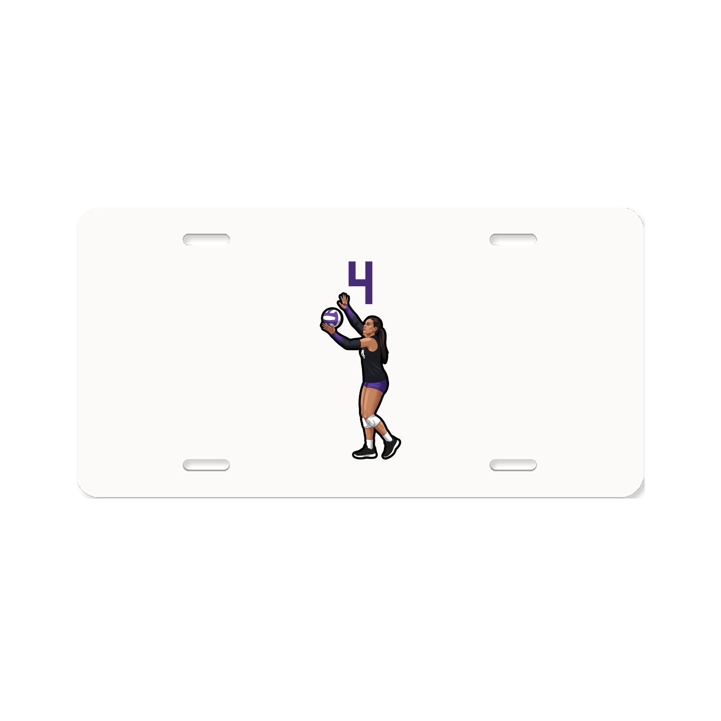 License Plate — Number Top in Classic