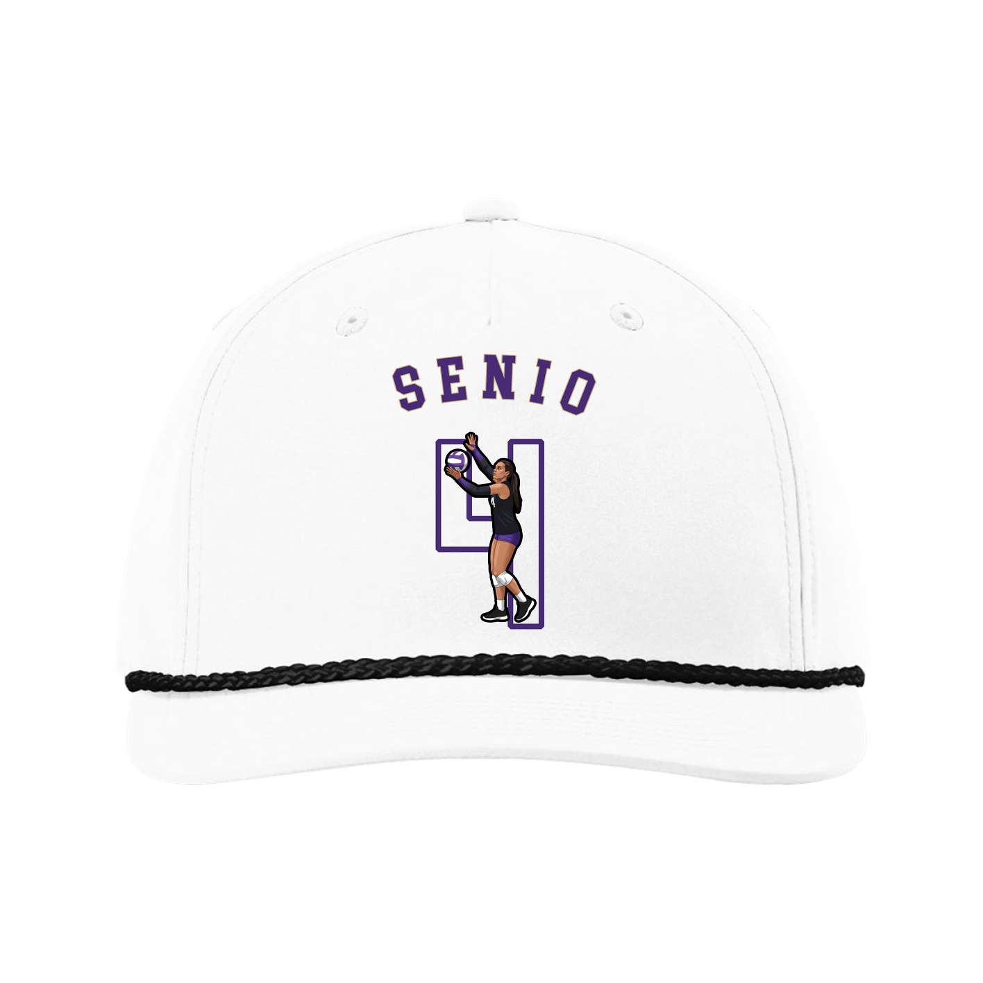 Five-Panel Classic Rope Cap — Shirsey Arch in White