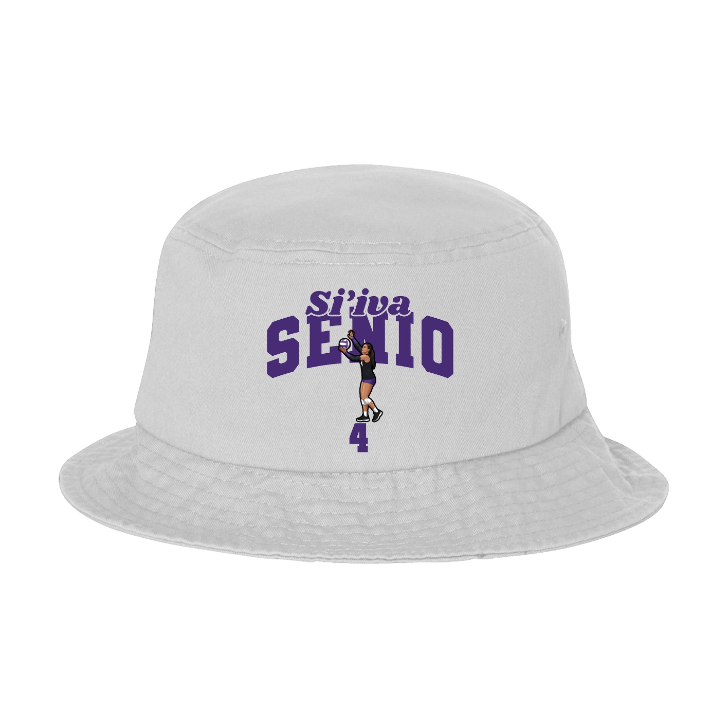 Bucket Cap — Signature Arch in White