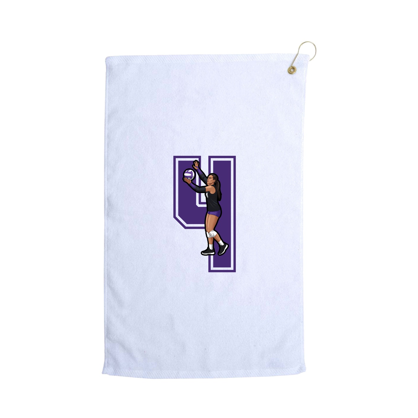 Golf Towel — Number in White