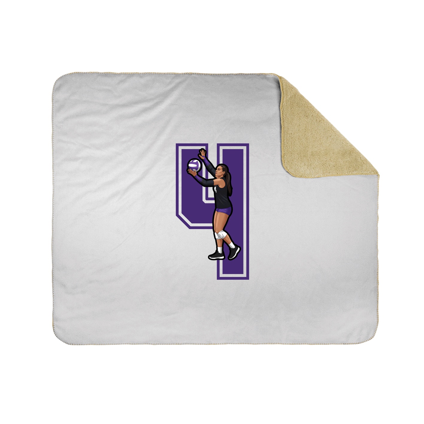 Throw Blanket — Number in White