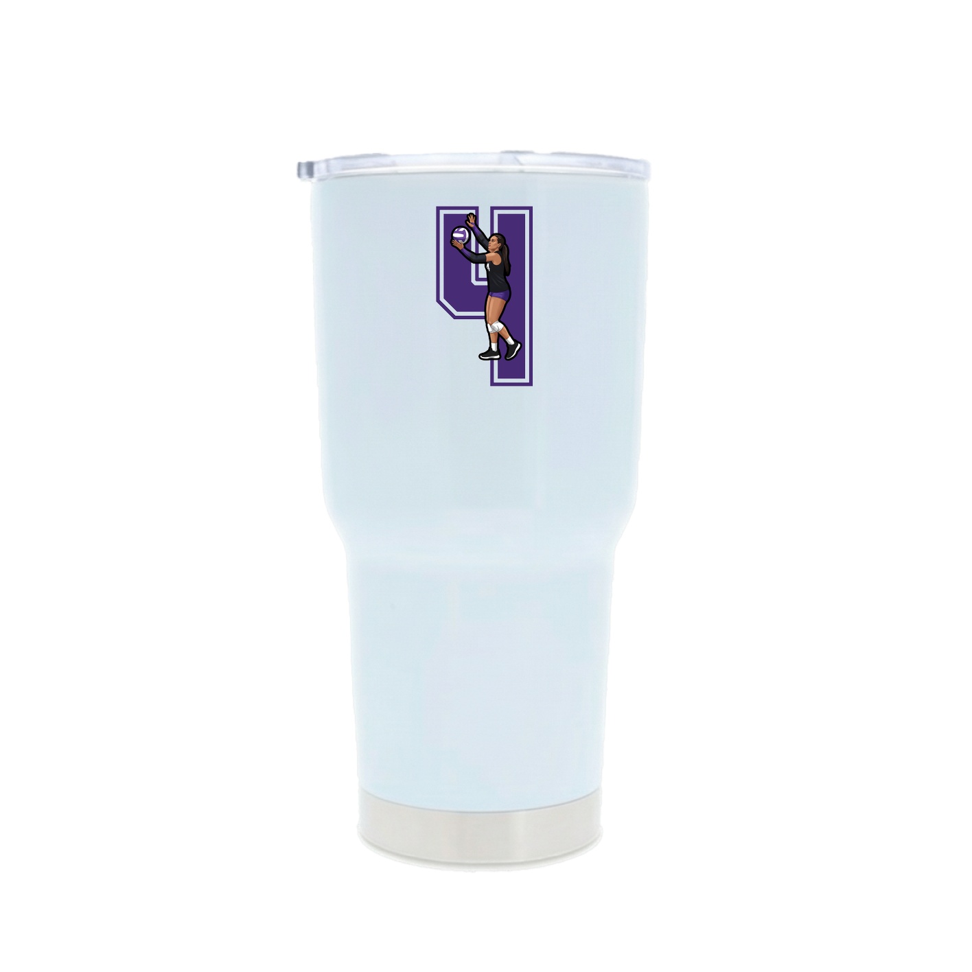 30oz Stainless Steel Tumbler — Number in White