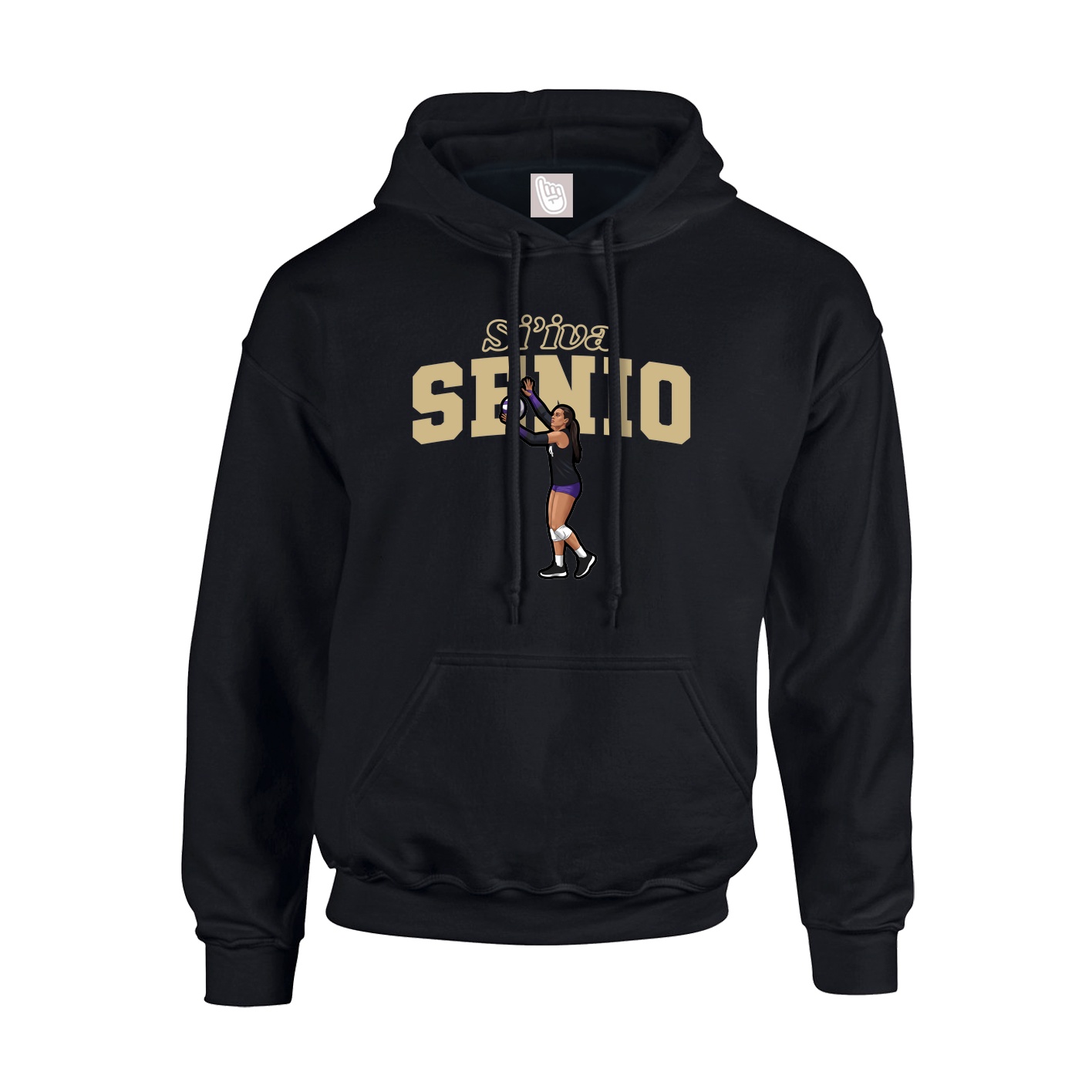 Hoodie — Name Arch in Black