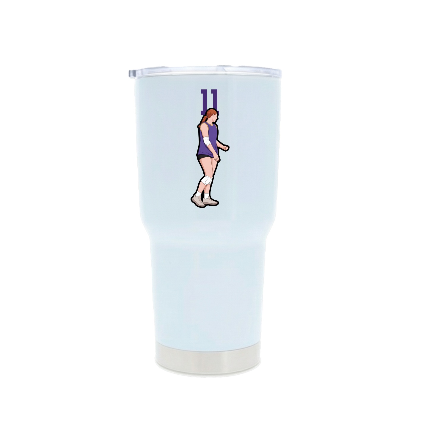 30oz Stainless Steel Tumbler — Number Top in White