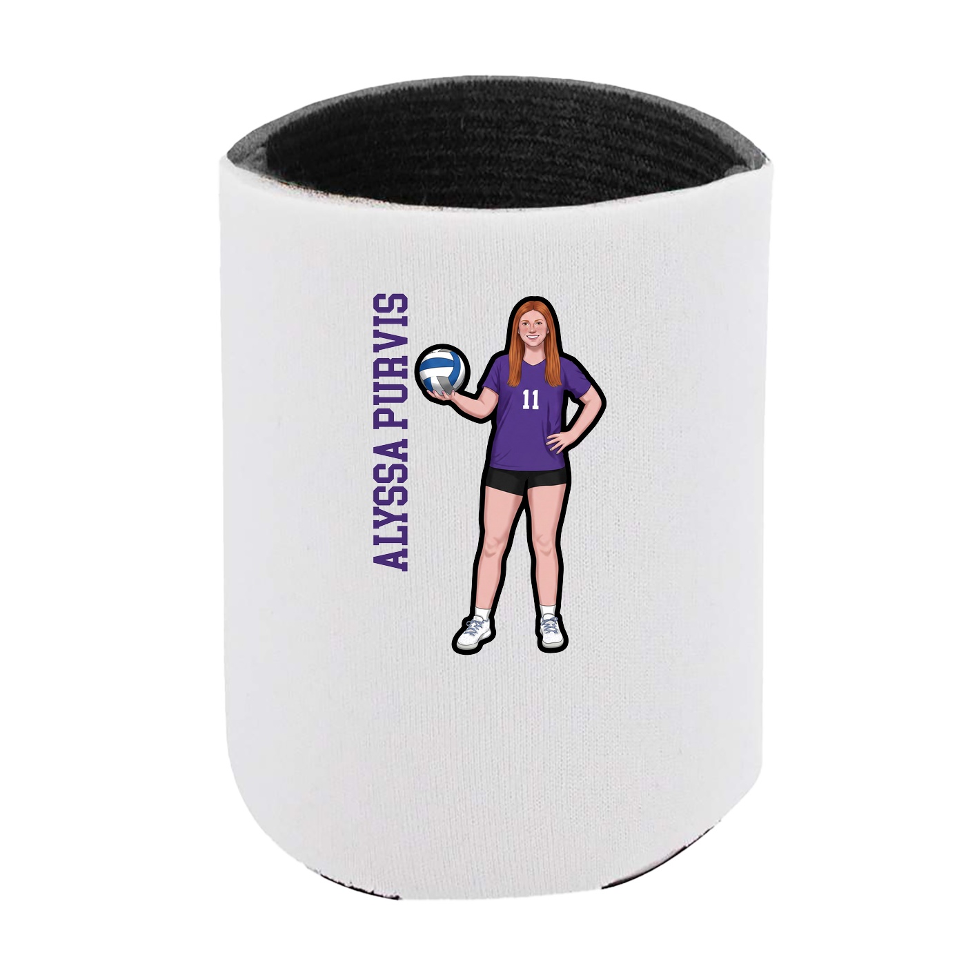 Can Holder — Name Vertical in White