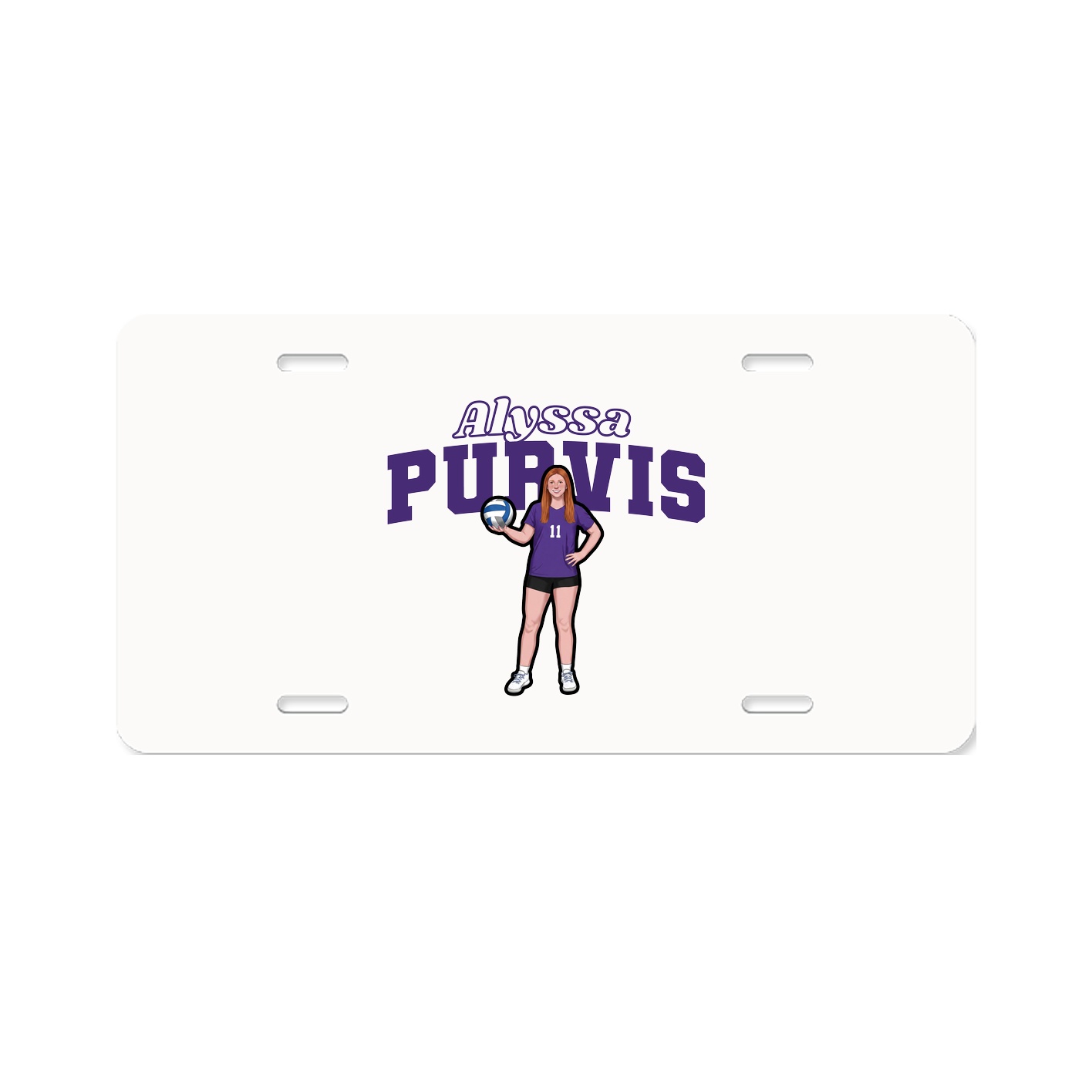 License Plate — Name Arch in Classic