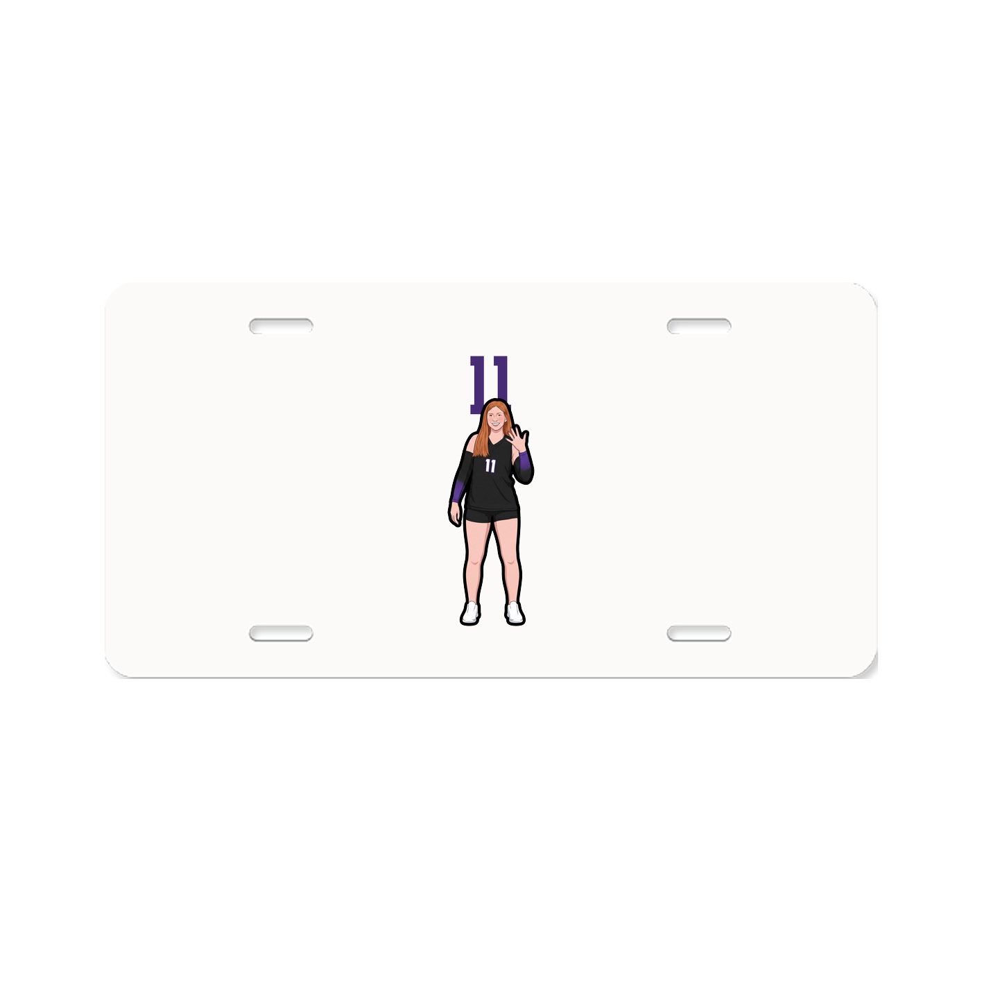 License Plate — Number Top in Classic