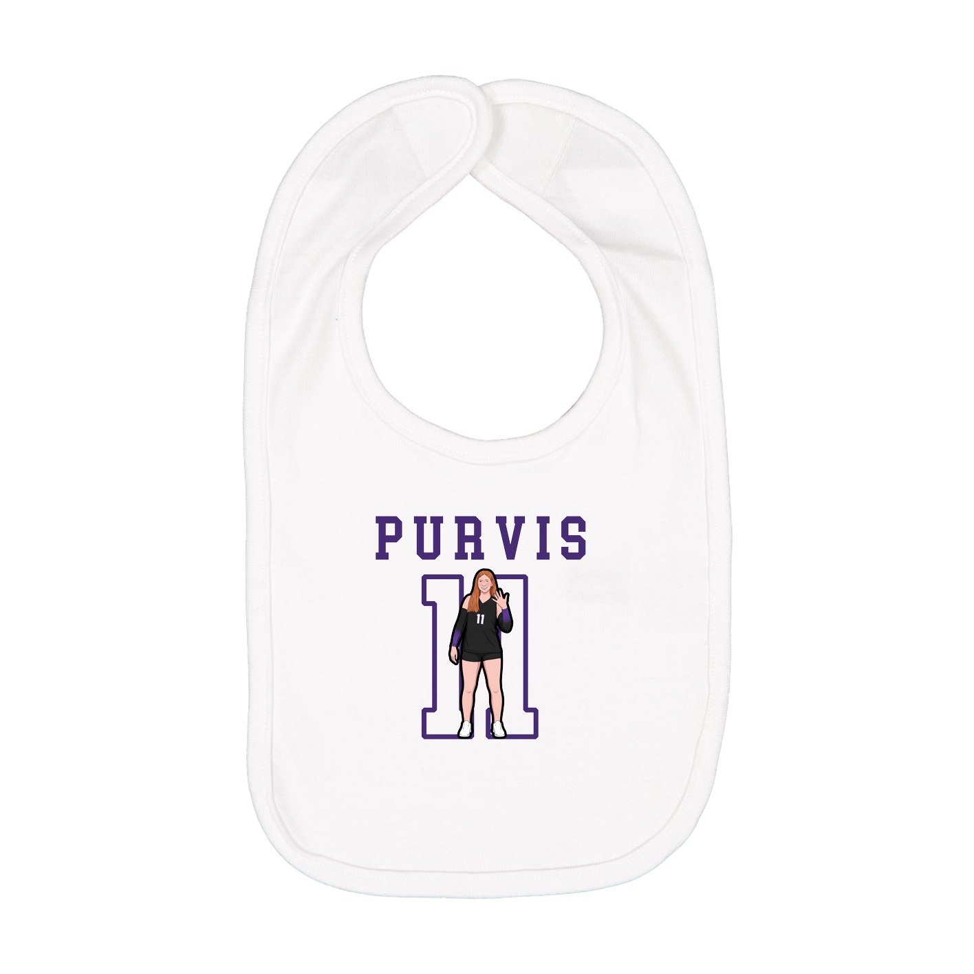 Infant Bib — Shirsey in White