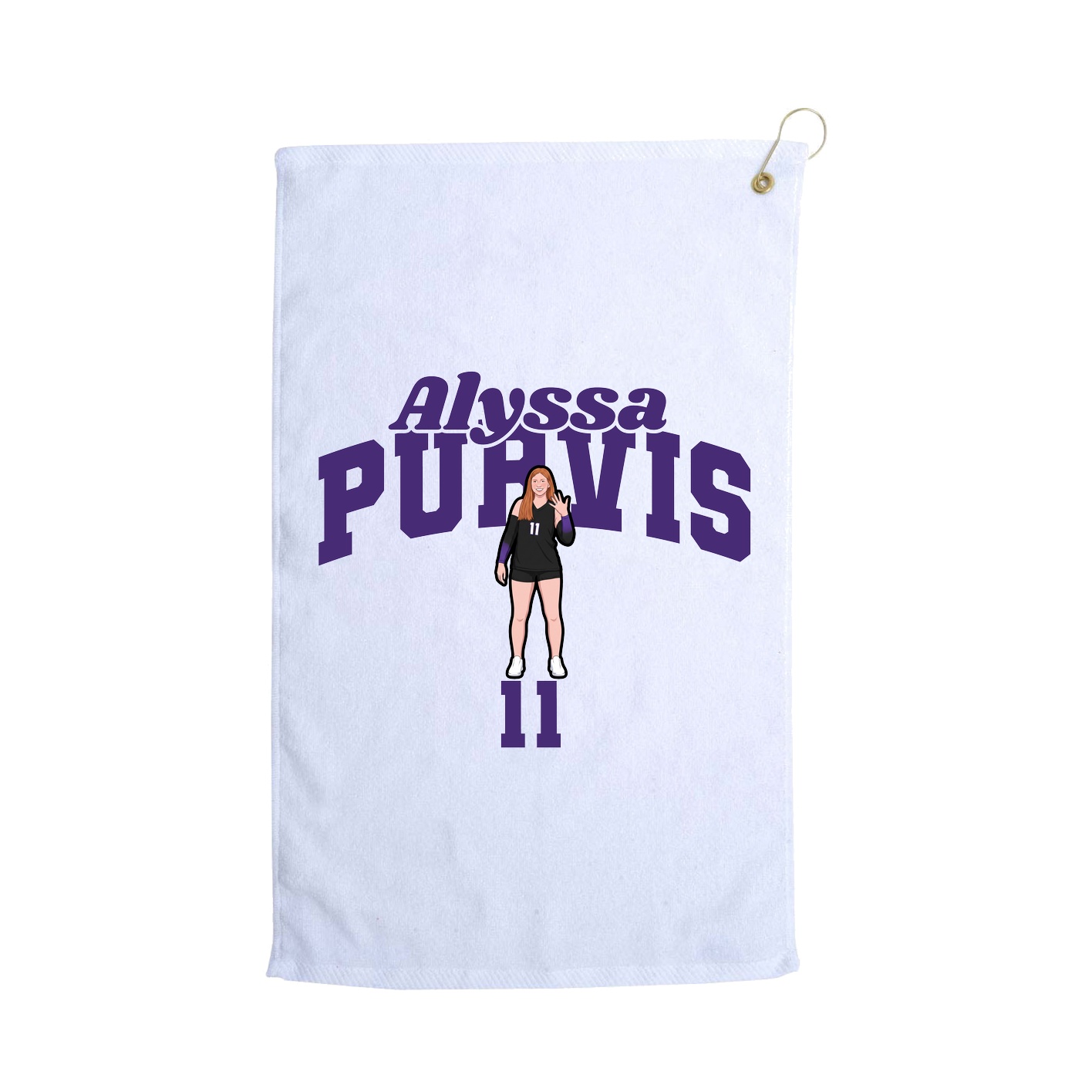 Golf Towel — Signature Arch in White
