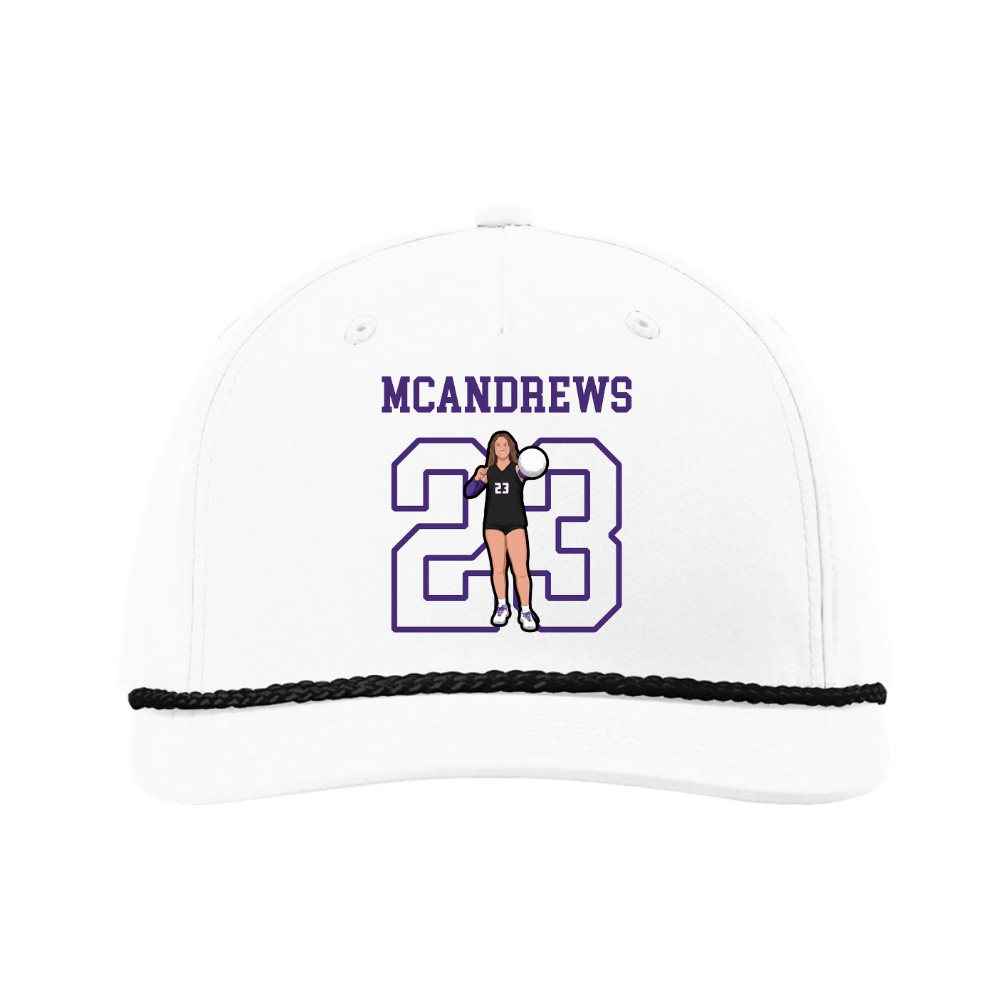 Five-Panel Classic Rope Cap — Shirsey in White