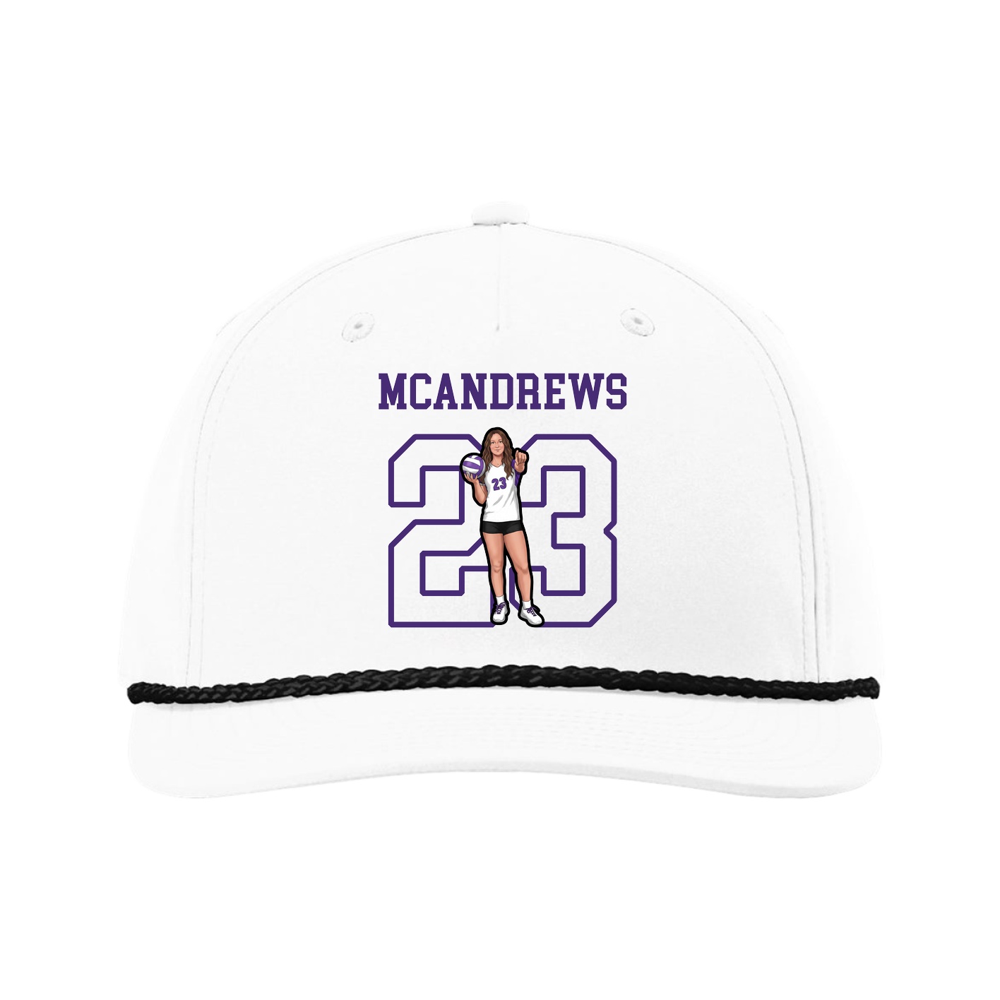 Five-Panel Classic Rope Cap — Shirsey in White
