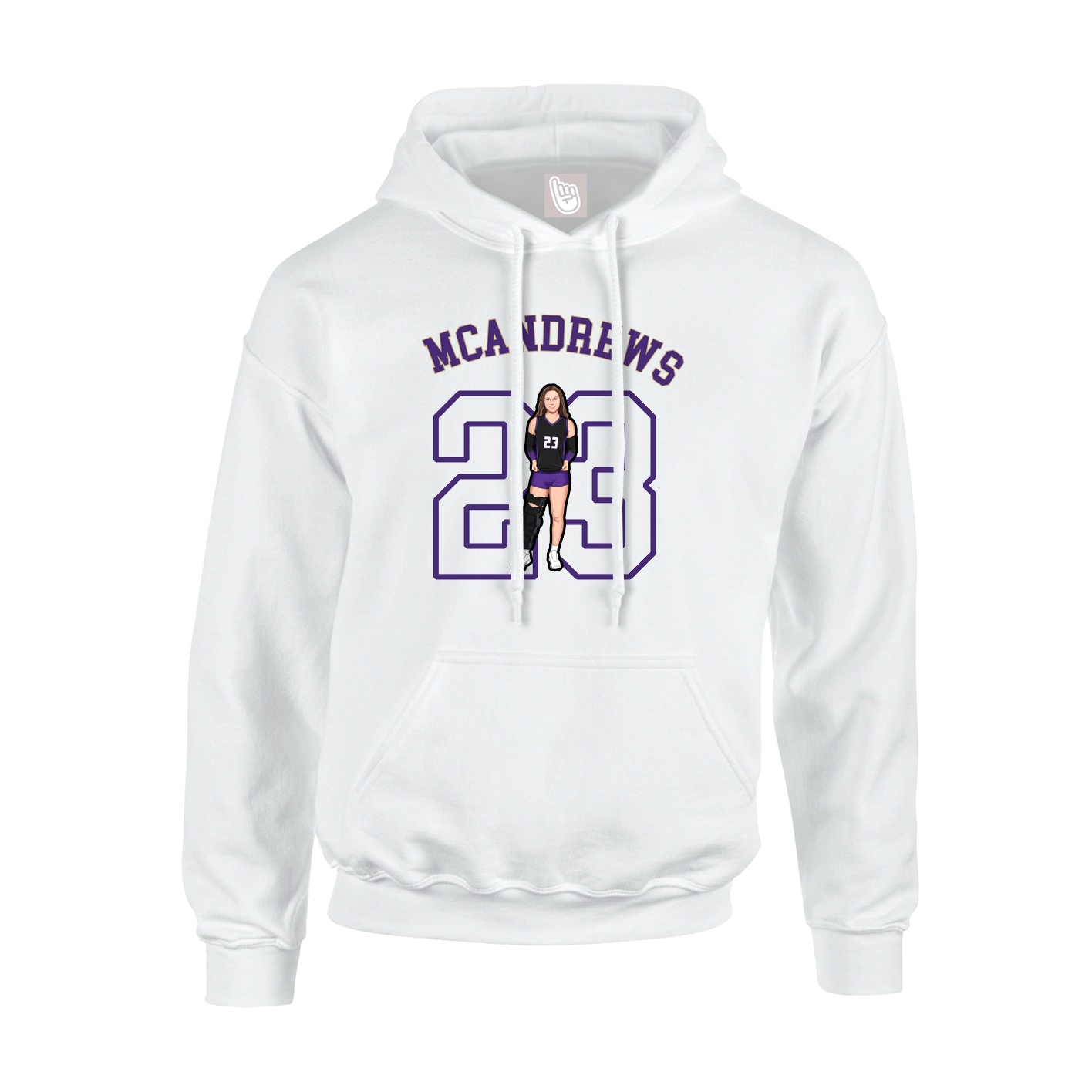 Youth Hoodie — Shirsey Arch in White