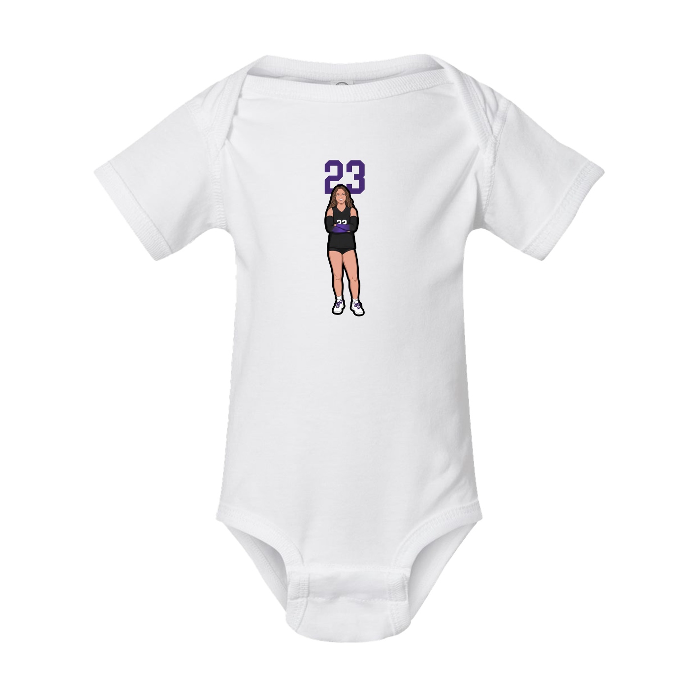 Baby Onesie — Number Top in White