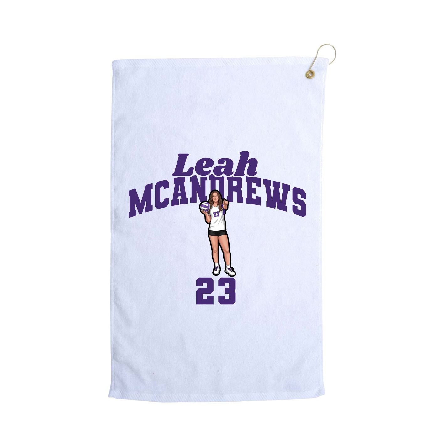 Golf Towel — Signature Arch in White